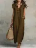 Sitios Web Independientes Europeos y Americanos Amazon Aliexpress Vestido Largo de Verano y Primavera 2026 con Mangas Acampanadas Estilo Bohemio