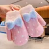 Luvas de bebê inverno bebê de um ano inverno menino quente forradas com fleece menina pequena 1-3 infantil luvas pequenas cinco dedos