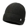 Chapéu de lã masculino inverno com mais veludo mais grosso chapéu de malha circunferência da cabeça grande adulto proteção para as orelhas quente proteção contra o frio chapéu de esqui para atividades ao ar livre