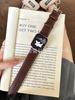Novo Modelo Adequado para Smartwatch Apple Watch S11 iWatch Pulseira Quadrada de Couro com Fivela Moda em Estoque
