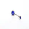 Europeu e Americano Popular Transfronteiriço Aço Inoxidável Pressionado Diamante Clave do Ventre Anel de Umbigo Joia de Piercing Venda Direta da Fábrica Personalidade
