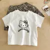 Conjunto de dos piezas de camiseta de dibujos animados y falda tutú para niñas, pantalón-falda con mangas cortas 3D, conjunto de falda de longitud media para niñas