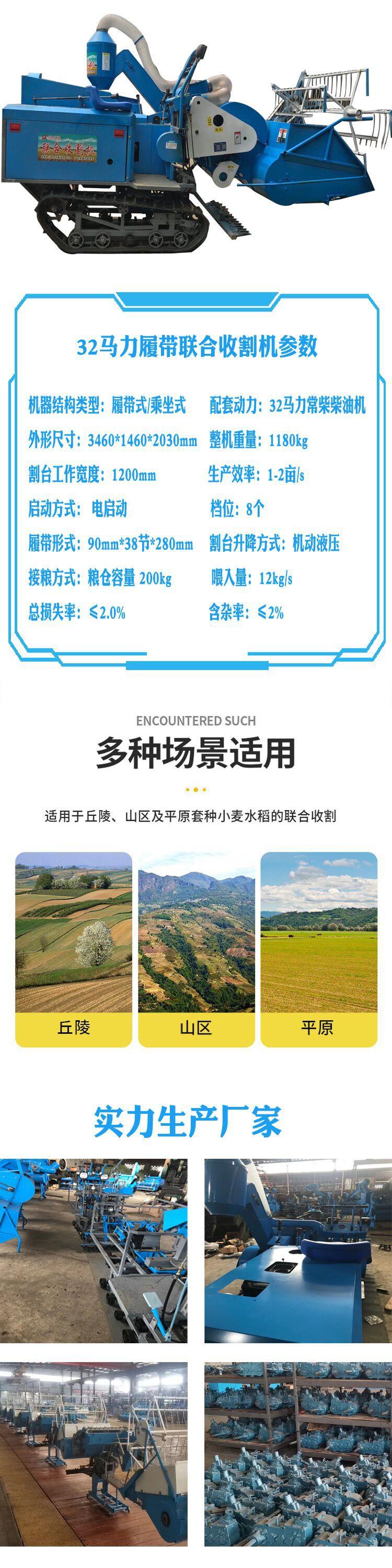 25马力履带联合收割机