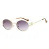 Gafas de Sol Redondas Estilo Hong Kong 2025 Nuevas Rosadas Degradadas para Mujer con Rostros Pequeños, Gafas de Sol de Moda con Forma Cóncava para Fotos, Protección UV