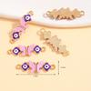 INS - Corona de mariposa de aleación nueva y simple con forma de ojo malvado, conector doble para colgar, accesorios de joyería DIY, pulseras y collares.