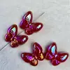 Fantasía de Verano Nuevo Galvanizado UV Mariposa Mariposa Voladora Cadena de Teléfono Móvil con Cuentas DIY Colgante Collar Accesorios de Joyería