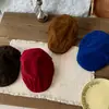 Roupas Infantis Açúcar de Pera Chapéus para Meninas Primavera e Outono Novo Boina Infantil Casual de Veludo Boné de Jovem Ajustável para Bebê Menina