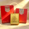 Peça de exibição de estátua dos Três Santos Taoístas de ouro 999 puro, ornamento de ouro Yuan Shi Ling Bao Dao Te Tai Yi Tian Zun para coleção e comemoração