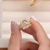 Anillo de Plata de Ley S925 Estilo Francés Lujo Ligero Bicolor Base para Incrustar DIY Piedra Principal 7x11mm Accesorios de Base para Anillo de Piedra Preciosa