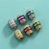 Plata de Ley S925 Microincrustada Hebilla de Tornillo Diamante Rojo Diamante Verde Hebilla de Tornillo Cadena para Clavícula de Perla Hebilla de Conexión Hebilla de Cola de Pulsera Accesorios