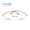 DR.LOLLY gafas sin montura ultraligeras de titanio puro gafas anti luz azul montura de gafas Danyang anti-radiación gafas color rubor