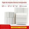 Papel de etiqueta transparente térmico papel de código de barras pet adesivo adesivo térmico papel para impressão de código de barras design de etiqueta para impressão