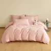 Jogo de Roupa de Cama de Quatro Peças com Bordado em Algodão de Fio Longo de Alta Contagem, Capa de Edredom com Bordado Cartoon em Algodão Puro, Lençol de Cama, Conjunto de Três Peças para Estudante