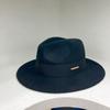 Sombrero de jazz retro británico para hombre y mujer, sombrero de copa para pareja, sombrero de fieltro de lana australiana, cálido para otoño e invierno, combina con todo, sombrero de caballero