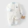 Mameluco para Bebé 40g Acolchado Ropa Cálida para Bebé Mameluco para Recién Nacido Mono Fino de Algodón Pijama de Otoño e Invierno