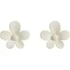 Brincos de alto design brincos de flor branca de verão temperamento retrô francês design de nicho único novo estilo