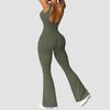 Conjunto de Yoga Seamless Personalizado de Amazon para Mujer de una Sola Pieza Pierna Ancha Deportivo Elástico Fitness Espalda Descubierta Transfronterizo Talla de Fábrica