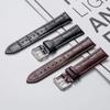 Stock Listo de Fábrica, Correa de Reloj de Cuero Genuino Blanco Hilo Patrón de Bambú para Hombre y Mujer, Estilo Universal, Accesorios para Reloj 16mm22mm