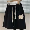 Shorts casuales de gofre pesado estilo americano para hombre, de verano, pierna recta, modernos, holgados, versátiles, pierna ancha, deportivos, de longitud media