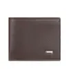 Cartera corta de hombre Taomicmic con textura de guijarro Negocio de exportación Cremallera de alta gama Monedero de cuero Venta al por mayor