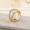Anillo ojo turco micro-incrustado Anillo Nuevo estilo coreano moderno ultrafino exquisito Joyería al por mayor de Yiwu