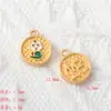 2025 Benmingnian Zodiaco Serpiente Accesorios Arena Antigua Oro Dibujos Animados Adorable Serpiente Fu Serpiente de Amor Conejo Colgante DIY Lote