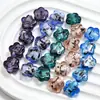Cuentas de Cristal Murano Florales Doradas Vintage con Acabado de Alta Gama, Cuentas de Flor de Ciruelo con Agujero Recto para Pulseras y Collares DIY, Mayoreo