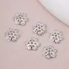 Cor Prata Conservadora de Cor Zircônia Flor Bandeja Contas Acessórios Feitos à Mão Pulseira DIY Pulseira Colar Joias Contas Espaçadoras Atacado