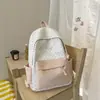 Mochila de Menina com Bolinhas Japonesa Estudante Doce Fresca Popular Mochila Escolar Viagem Compras Diária Mochila Leve Tendência