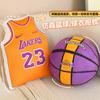 Almofada Redonda Estampada Boneca Camisa de Basquete Almofada de Pelúcia Ginásio Personalizado Mais logo