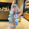 Nueva Bola de Pelo Cuentas Pintadas a Mano Cadena para Teléfono Móvil Colgante de Muñeca Lindo para Mujer Colgante para Funda de Teléfono Móvil Bolso Llavero