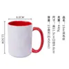 Caneca de Cerâmica Bicolor 15oz para Transferência de Calor Sublimação Caneca em Branco Colorida Cross-Border Aliexpress