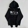 Sudadera con capucha y cremallera estilo retro americano y2k, estampado gótico punk oscuro, moda urbana, estilo europeo y americano, subcultura Harajuku