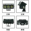 Focos de motocicleta transfronterizos para faros de motocicleta bicolor blanco y amarillo, faros LED de tres cuentas con lente de coche modificada