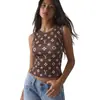 Top de tirantes de lunares de moda europea y americana 2026 Verano Transfronterizo Amazon Comercio Exterior Ruso para Mujer Top Corto sin Mangas