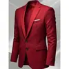 O comércio exterior sempre tem em estoque blazers casuais masculinos slim fit populares, ternos de negócios de cor sólida e jaquetas de lapela única da moda para jovens.