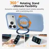 Transfronterizo adecuado para Apple 18 Pro Max funda con soporte giratorio de 360 grados 17 Pro magnética con sensación de piel 16 funda de teléfono al por mayor