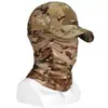 Balaclava Camuflado Tático de Seda Gelada para Uso Externo no Verão, Protetor de Pescoço para Ciclismo, Máscara Facial Respirável para Proteção Solar na Pesca, Boné de Baseball