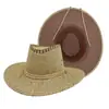 Chapéus de Cowboy Ocidentais para Homens e Mulheres, Chapéus de Jazz, Chapéus de Palha, Chapéus de Sol, Chapéus de Sol de Aba Larga e Aba Reta para Uso Externo no Verão, Atacado