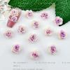 Nuevos accesorios para decoración de uñas de flor suave con punto de tres colores, luciérnaga, teñido luminoso, mariposa, camelia, accesorios para decoración de uñas al por mayor