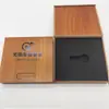 Empaque de Terminal Caja de Madera Almacenamiento Soporte Interior Impresión de Logo Música para Coche Tapa abatible Caja de Empaque USB Digital