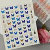 Pegatinas de Arte para Uñas Mariposa Azul Hielo Soñador 5D en Relieve Mariposa Azul Tridimensional Pegatinas para Uñas DIY Decoración Estilo Ca