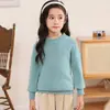 Suéter de Lana Pura para Niños Suéter para Niños Cuello Redondo Medio Alto Suéter de Punto para Niñas Suéter Tejido Doble Hilo Engrosado Capa Base para Bebé