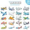20 Piezas de Imanes Suaves Magnéticos de Avión para Refrigerador Dibujos Animados Lindos Infantiles Impermeables para Archivador Puerta Metálica Decoración Pegatinas Magnéticas para Computadora