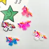 Desenho Animado PVC Cola Macia Arco-Íris Unicórnio DIY Capa de Celular Acessórios para Penteado Sapatos com Furos Fivela de Sapato Acessórios de Decoração Patche