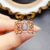 Atacado de Fábrica Popular Anel de Topázio Natural Prata S925 Inlaid Pedra Principal 5*7 Joias de Luxo Venda Direta de Fábrica