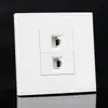 Painel de rede tipo 86 de duas posições, soquete de cabo de rede sem perfuração, soquete de computador, soquete de rede de duas posições, plugue de computador RJ45