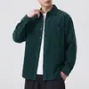 Ropa para Hombre Feng She / Camisa de Pana de Manga Larga Estilo Retro Americano Chaqueta Recta Holgada Estilo Japonés Old Money Versátil