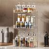 Estantería de Piso Shuangqing Estante de Almacenamiento de Esquina para Baño Cosméticos Artículos de Tocador 3 Niveles 3483