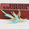 Yiwu ouro raio cor cobre banhado a ouro DIY ponto Cui imitação ouro queima azul lâmina de esmalte um par de acessórios para chapéus B3485